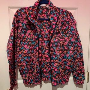 Fun colorful windbreaker running jacket